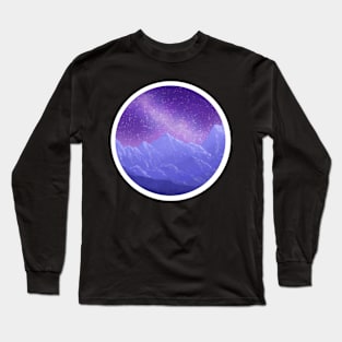 Mountains and night sky Long Sleeve T-Shirt